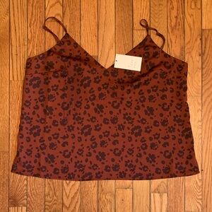 Leopard Print rust  Cami Top NWT’s